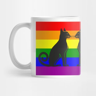 Cats love gay pride Mug